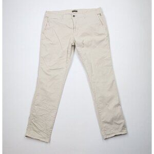 Napapijri Geographic Mens 40x34 Stretch Outdoor Hiking Trail Chino Pants Beige
